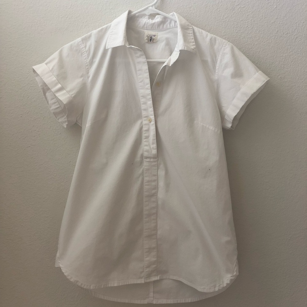 J.Crew white poplin courier shirt size XS
